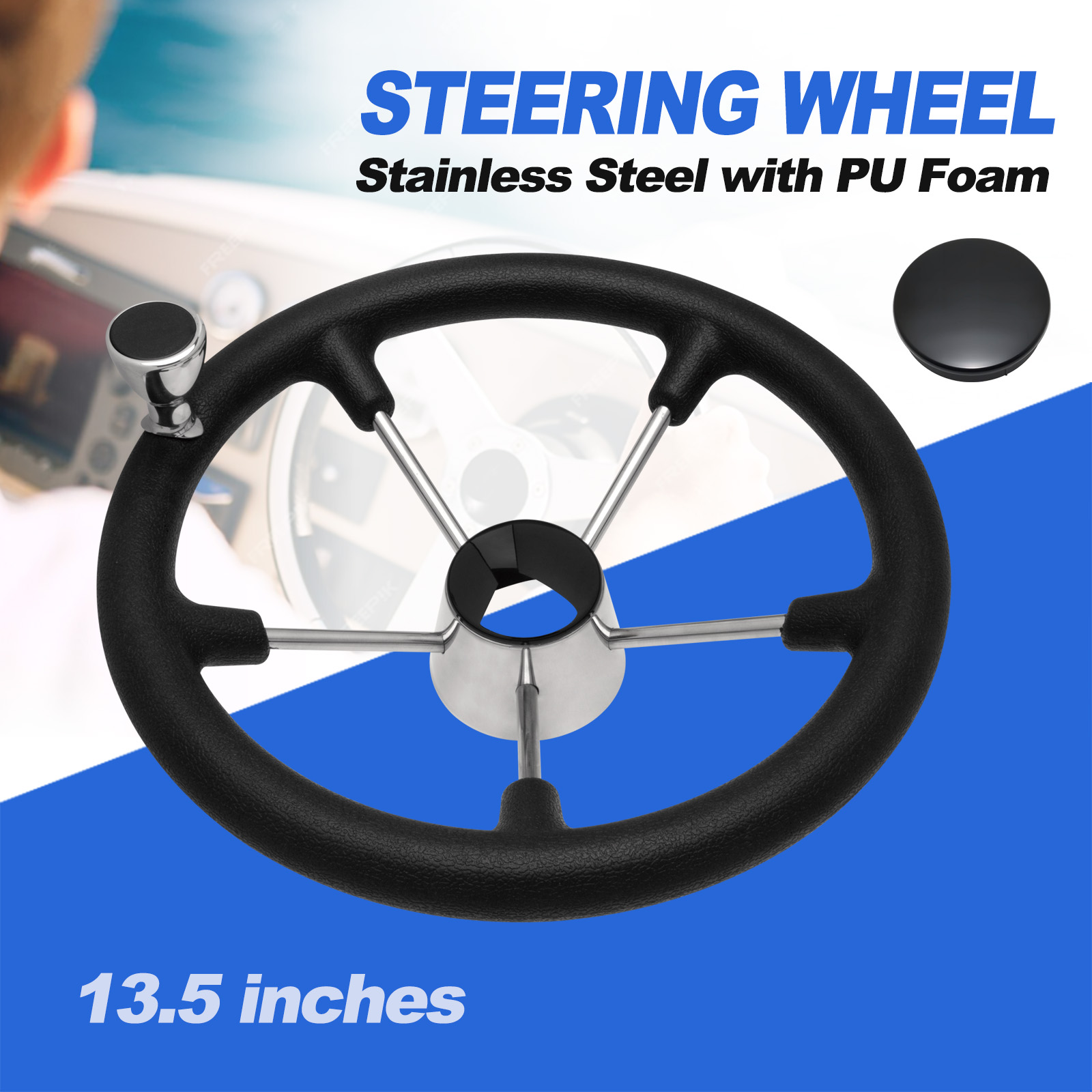 Fishing Boat Steering Wheel - Roda Kemudi Kapal Baja Tahan Karat