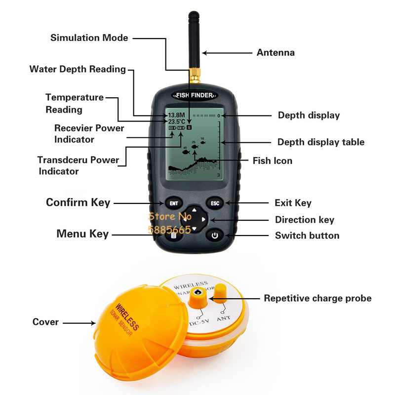 Sonar Pendeteksi Ikan Portabel - Fishing Boat Depth Finder ulasan dan harga