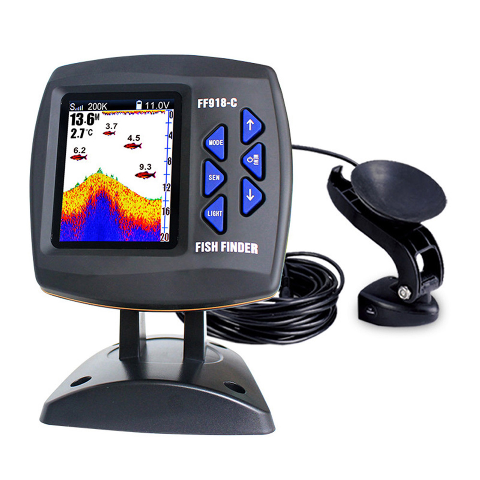 Layar Warna Pencari Ikan Berka - Fishing Boat Depth Finder ulasan dan harga
