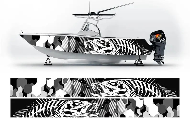 Camo hitam dan putih ikan Marl - Fishing Boat Trailer ulasan dan harga