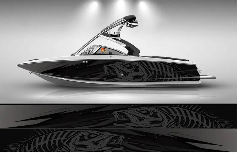 Camo hitam dan putih ikan Marl - Fishing Boat Trailer ulasan dan harga